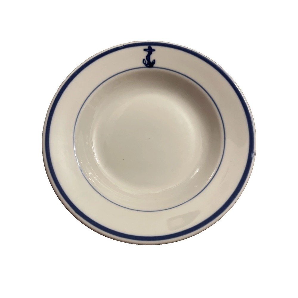 US Navy Fouled Anchor Rimmed Salad/Dessert Bowl McNicol Martin Officer 7"